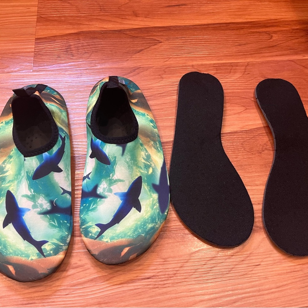 New - Never Worn (no tags) - Shark Print Water Shoes